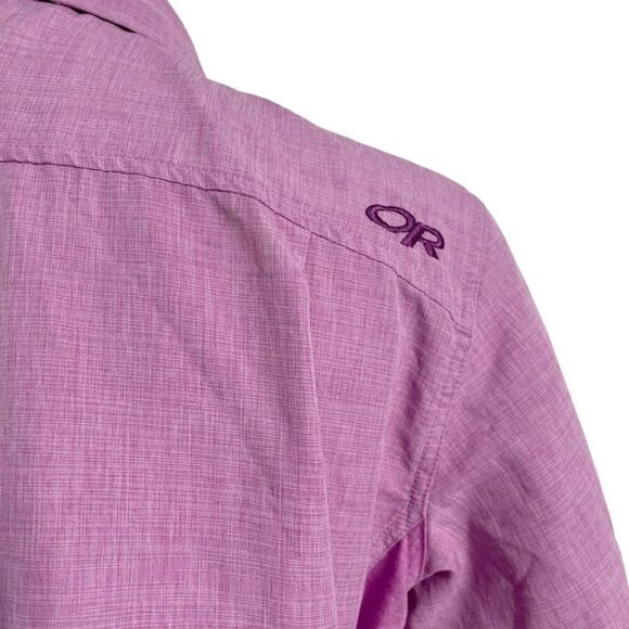 Outdoor Research Medium Short Sleeve Shirt Button Down Top Blouse Collared - Picture 5 of 8